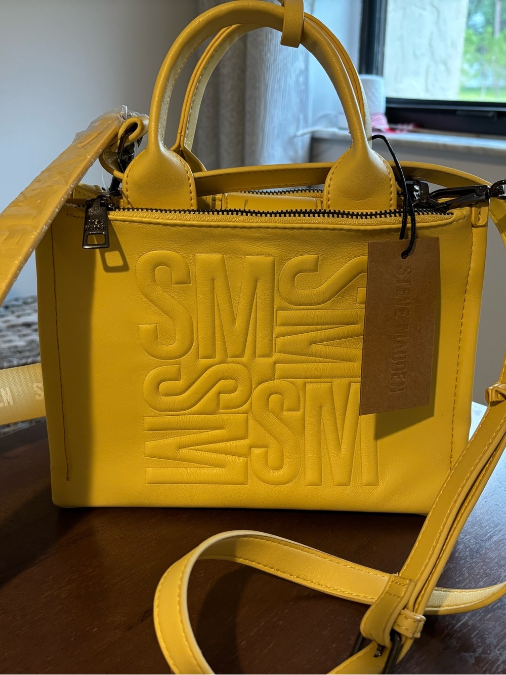 Steve Madden BCLIVE Mini Satchel Crossbody Bag - Butter Yellow (NWT)